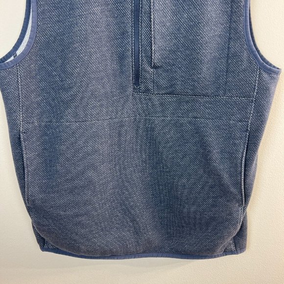 Duluth‎ Trading Co Vest Medium Mens Threshold Fleece 1/4 Zip Blue Sleeveless M - Picture 3 of 10
